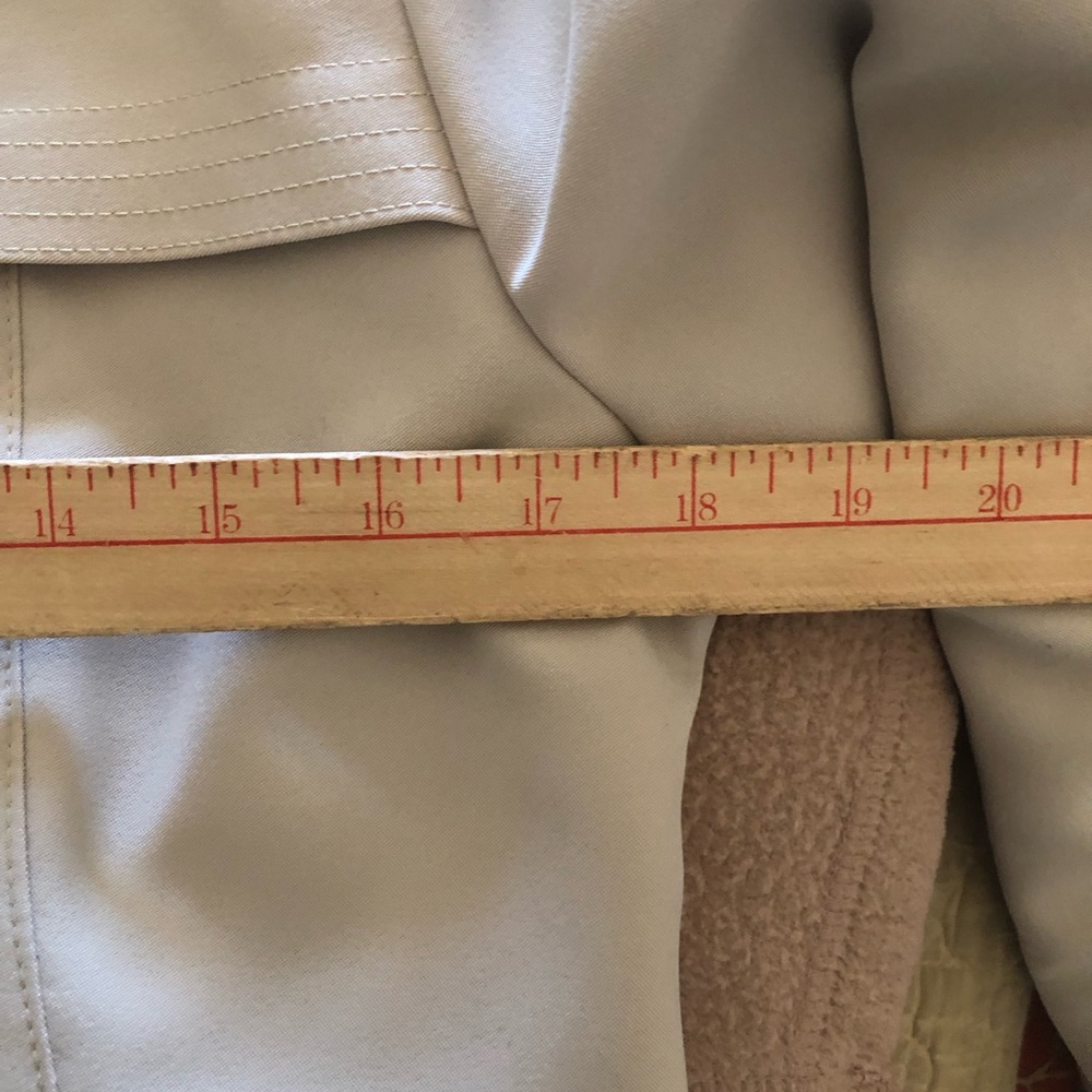 Women's Beige Long Trench Coat with Tie Belt - Picture 11 of 16